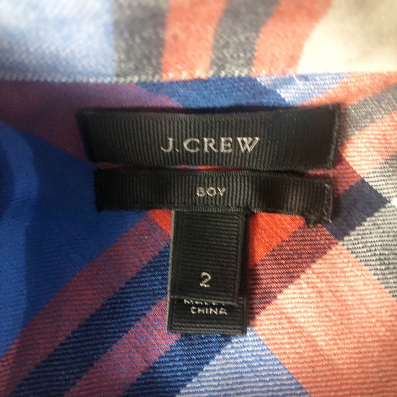 J. Crew Classic-fit boy shirt plaid size 2 - Picture 2 of 4